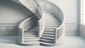 Lichtgrijze trap: Neutraal en Stijlvol