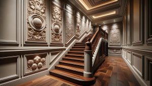 Lambrisering bij de trap: Elegante Wandafwerking